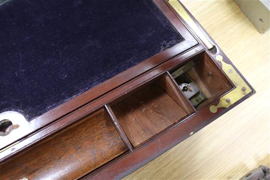 A Regency mahogany brass writing slope